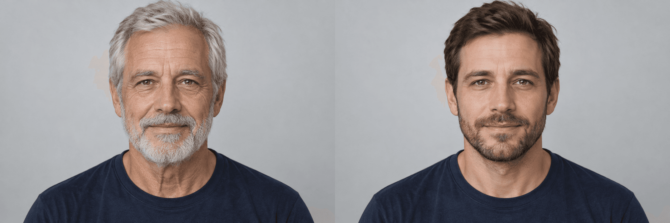 The same fictional man with a younger appearance