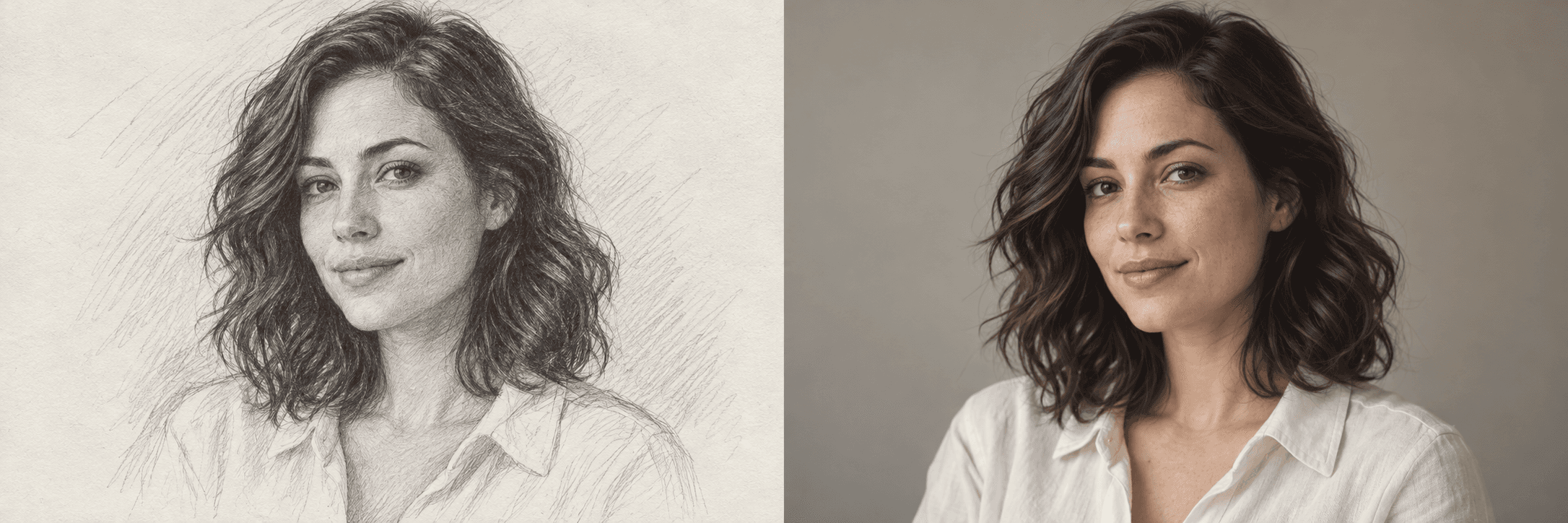 Pencil sketch of a portrait
