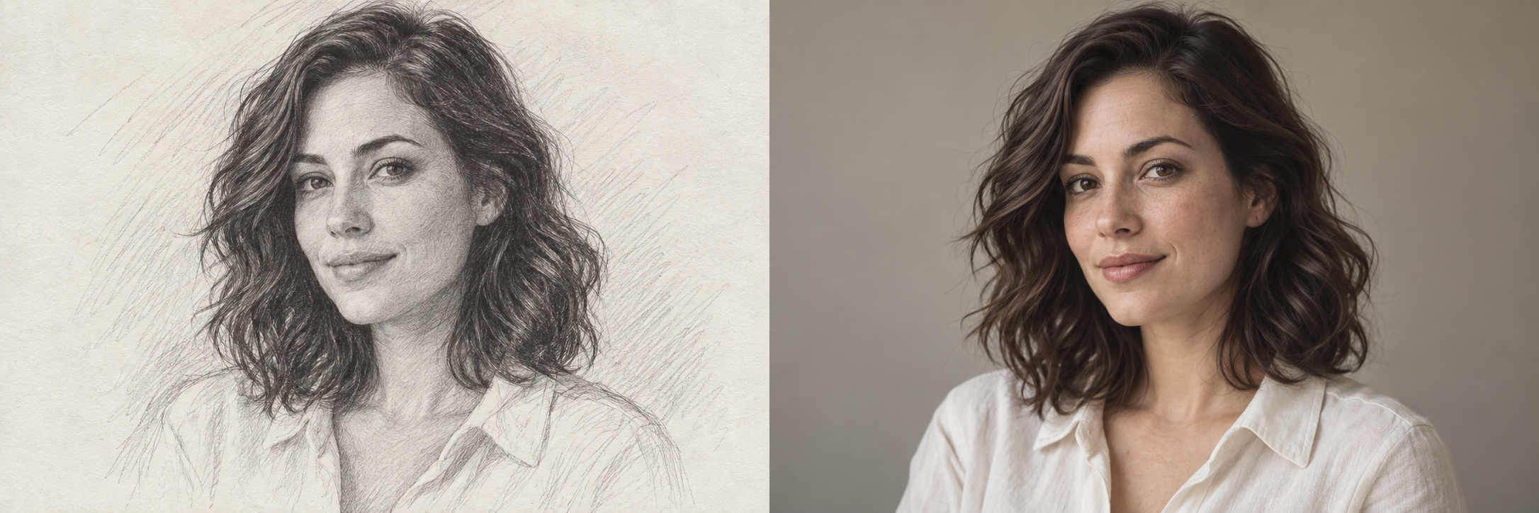 Pencil sketch of a portrait